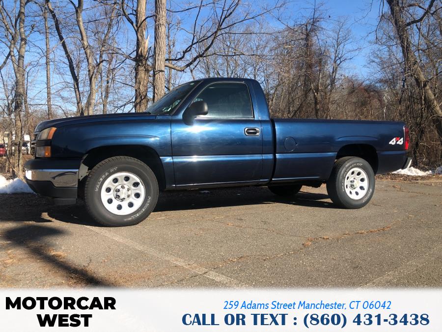 2006 Chevrolet Silverado 1500 Reg Cab 119.0" WB 4WD Work Truck, available for sale in Manchester, Connecticut | Motorcar West. Manchester, Connecticut 2006 Chevrolet Silverado 1500 Reg Cab 119.0" WB 4WD Work Truck, available for sale in Manchester, Connecticut | Motorcar West. Manchester, Connecticut