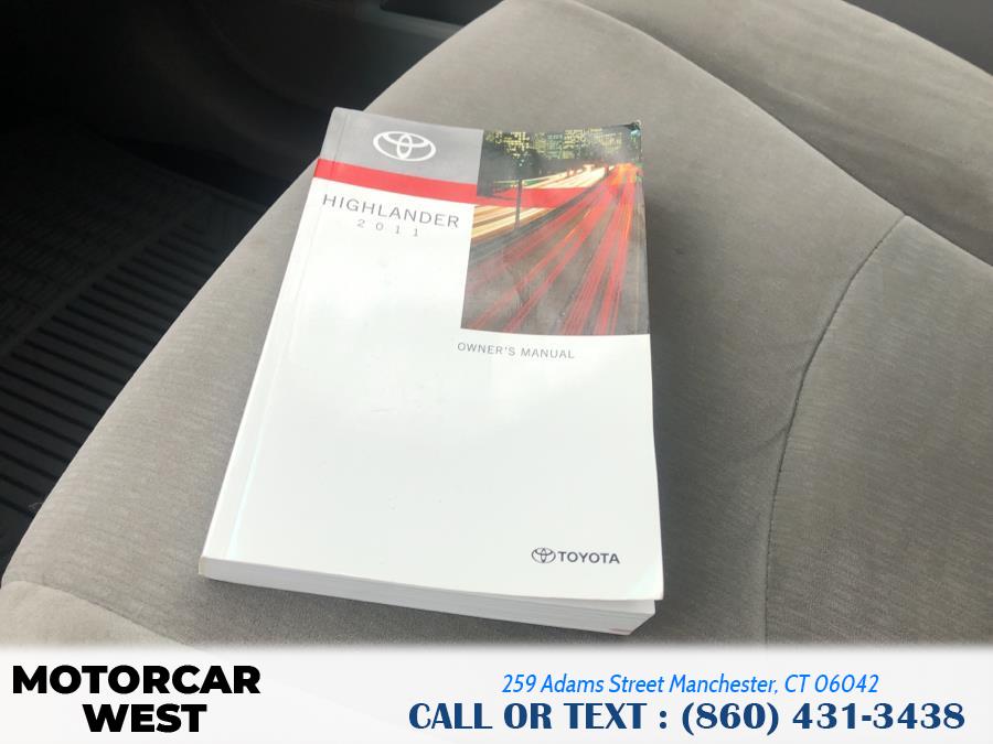 2011 Toyota Highlander 4WD 4dr V6 Base, available for sale in Manchester, Connecticut | Motorcar West. Manchester, Connecticut 2011 Toyota Highlander 4WD 4dr V6 Base, available for sale in Manchester, Connecticut | Motorcar West. Manchester, Connecticut