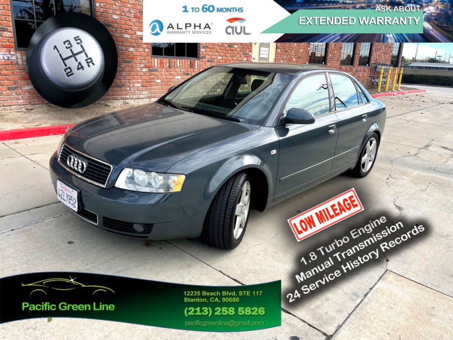 Used Audi A4 4dr Sdn 1.8T Manual 2003 | Pacific Green Line. Stanton, California