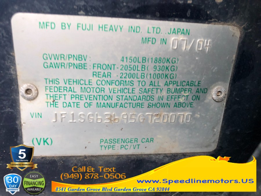 Used Subaru Forester (Natl) 4dr 2.5 X Manual 2005 | Speedline Motors. Garden Grove, California Used Subaru Forester (Natl) 4dr 2.5 X Manual 2005 | Speedline Motors. Garden Grove, California