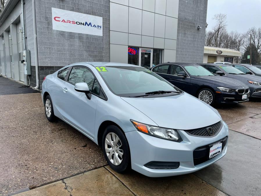 2012 Honda Civic Cpe 2dr Auto LX PZEV, available for sale in Manchester, Connecticut | Carsonmain LLC. Manchester, Connecticut