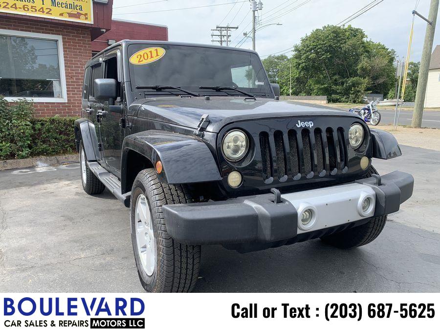 2011 Jeep Wrangler Unlimited Sahara Sport Utility 4D, available for sale in New Haven, Connecticut | Boulevard Motors LLC. New Haven, Connecticut