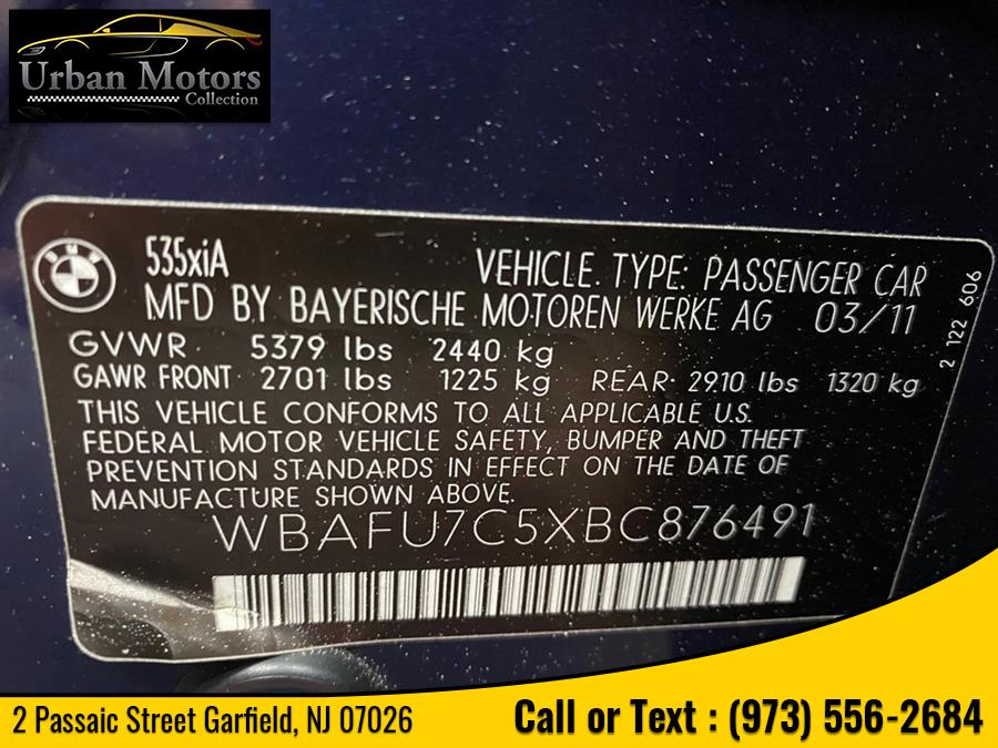 2011 BMW 5 Series 535i xDrive, available for sale in Garfield, New Jersey | Urban Motors Collection. Garfield, New Jersey 2011 BMW 5 Series 535i xDrive, available for sale in Garfield, New Jersey | Urban Motors Collection. Garfield, New Jersey