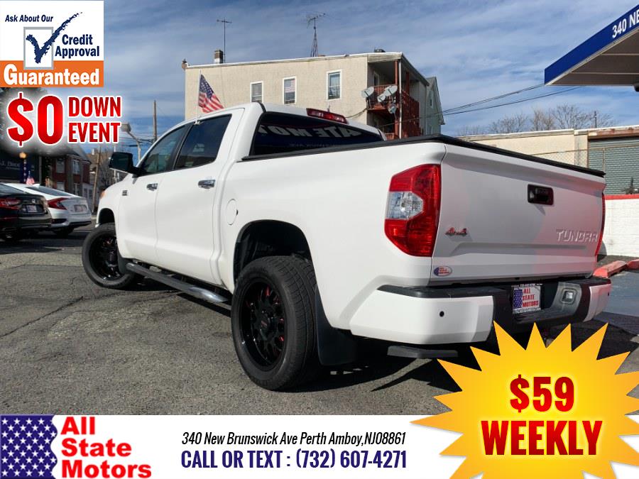 2017 Toyota Tundra 4WD Platinum CrewMax 5.5'' Bed 5.7L (Natl), available for sale in Perth Amboy, New Jersey | All State Motor Inc. Perth Amboy, New Jersey 2017 Toyota Tundra 4WD Platinum CrewMax 5.5'' Bed 5.7L (Natl), available for sale in Perth Amboy, New Jersey | All State Motor Inc. Perth Amboy, New Jersey