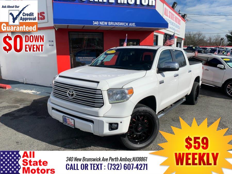 2017 Toyota Tundra 4WD Platinum CrewMax 5.5'' Bed 5.7L (Natl), available for sale in Perth Amboy, New Jersey | All State Motor Inc. Perth Amboy, New Jersey