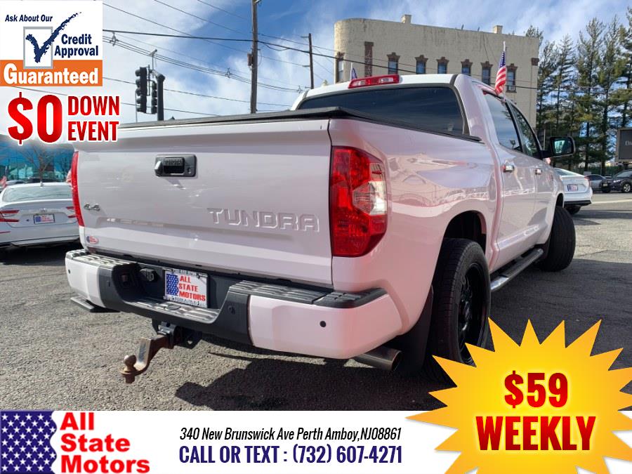 2017 Toyota Tundra 4WD Platinum CrewMax 5.5'' Bed 5.7L (Natl), available for sale in Perth Amboy, New Jersey | All State Motor Inc. Perth Amboy, New Jersey 2017 Toyota Tundra 4WD Platinum CrewMax 5.5'' Bed 5.7L (Natl), available for sale in Perth Amboy, New Jersey | All State Motor Inc. Perth Amboy, New Jersey