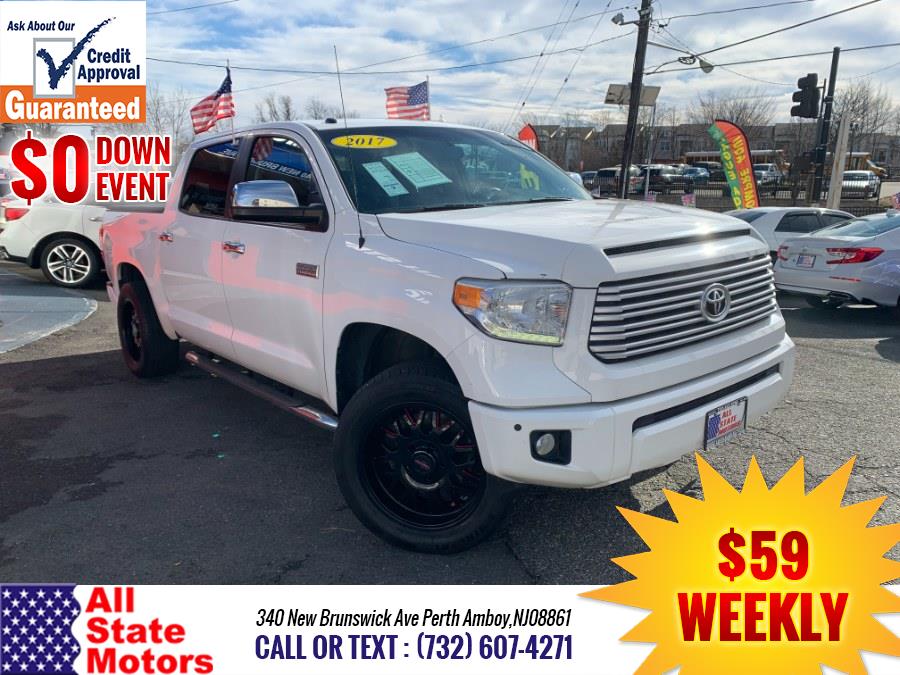 2017 Toyota Tundra 4WD Platinum CrewMax 5.5'' Bed 5.7L (Natl), available for sale in Perth Amboy, New Jersey | All State Motor Inc. Perth Amboy, New Jersey 2017 Toyota Tundra 4WD Platinum CrewMax 5.5'' Bed 5.7L (Natl), available for sale in Perth Amboy, New Jersey | All State Motor Inc. Perth Amboy, New Jersey