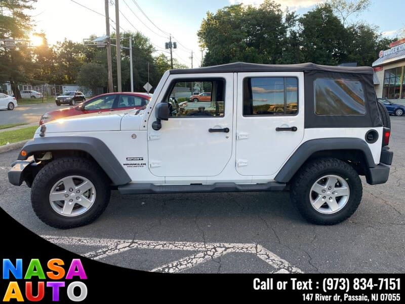 2014 Jeep Wrangler Unlimited 4WD 4dr Sport, available for sale in Passaic, New Jersey | Nasa Auto. Passaic, New Jersey 2014 Jeep Wrangler Unlimited 4WD 4dr Sport, available for sale in Passaic, New Jersey | Nasa Auto. Passaic, New Jersey