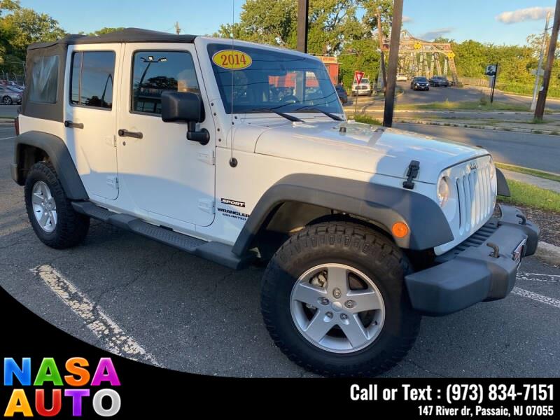 2014 Jeep Wrangler Unlimited 4WD 4dr Sport, available for sale in Passaic, New Jersey | Nasa Auto. Passaic, New Jersey 2014 Jeep Wrangler Unlimited 4WD 4dr Sport, available for sale in Passaic, New Jersey | Nasa Auto. Passaic, New Jersey