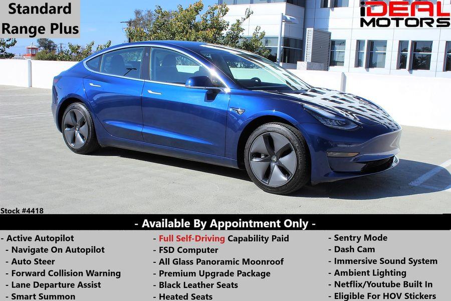 Used Tesla Model 3 Standard Range Plus Sedan 4D 2019 | Ideal Motors. Costa Mesa, California