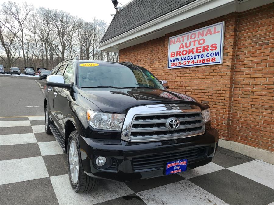 2015 Toyota Sequoia 4WD 5.7L FFV Platinum, available for sale in Waterbury, Connecticut | National Auto Brokers, Inc.. Waterbury, Connecticut