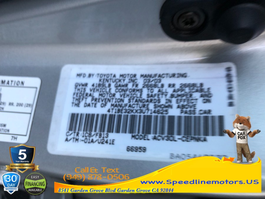 Used Toyota Camry 4dr Sdn LE Auto (Natl) 2003 | Speedline Motors. Garden Grove, California Used Toyota Camry 4dr Sdn LE Auto (Natl) 2003 | Speedline Motors. Garden Grove, California