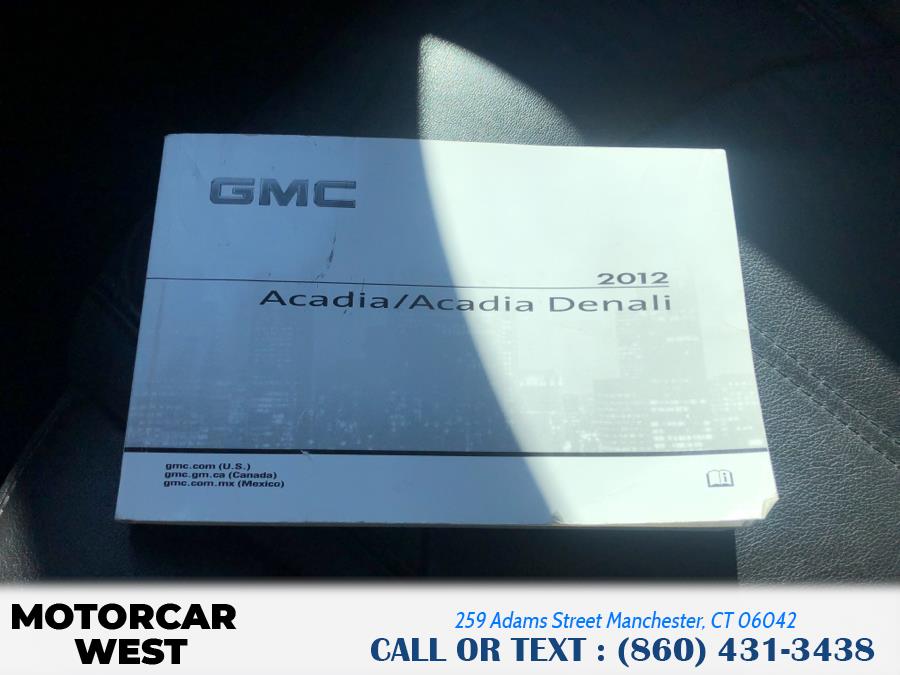Used GMC Acadia AWD 4dr SLT1 2012 | Motorcar West. Manchester, Connecticut Used GMC Acadia AWD 4dr SLT1 2012 | Motorcar West. Manchester, Connecticut