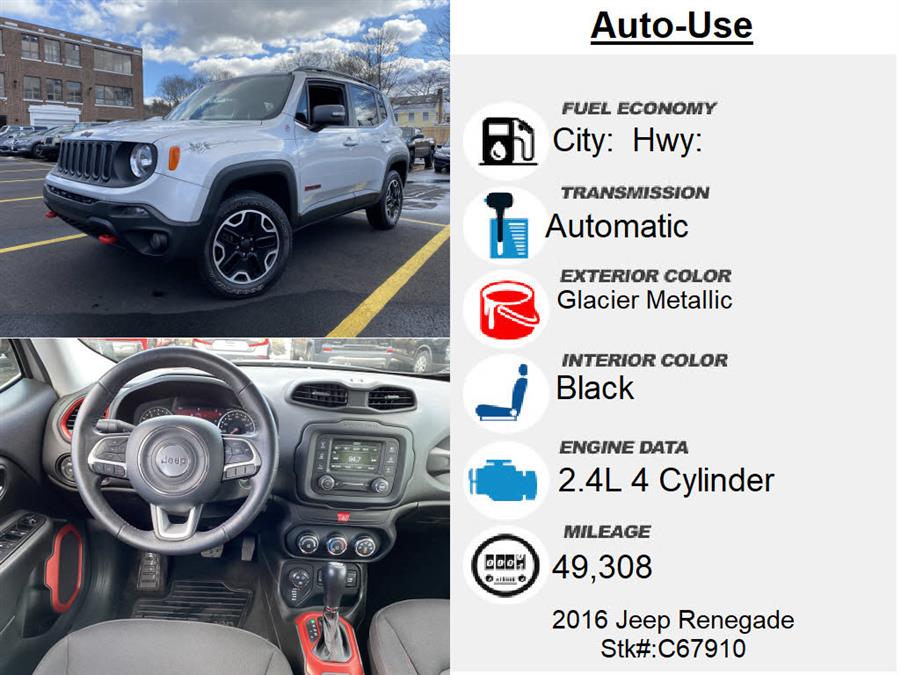 Used Jeep Renegade Trailhawk 2016 | Autouse. Andover, Massachusetts Used Jeep Renegade Trailhawk 2016 | Autouse. Andover, Massachusetts