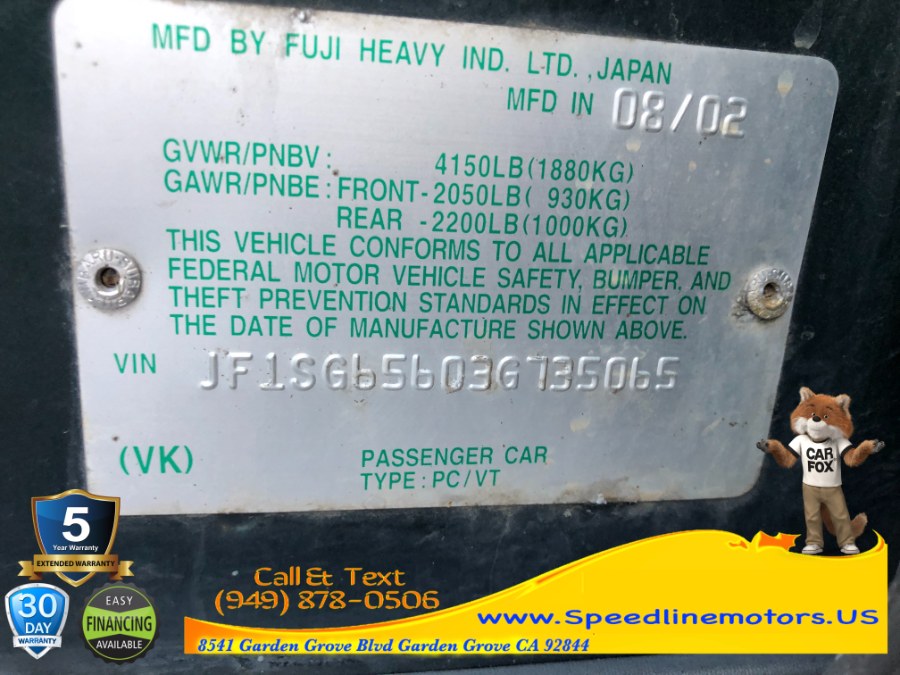Used Subaru Forester 4dr 2.5 XS Manual 2003 | Speedline Motors. Garden Grove, California Used Subaru Forester 4dr 2.5 XS Manual 2003 | Speedline Motors. Garden Grove, California