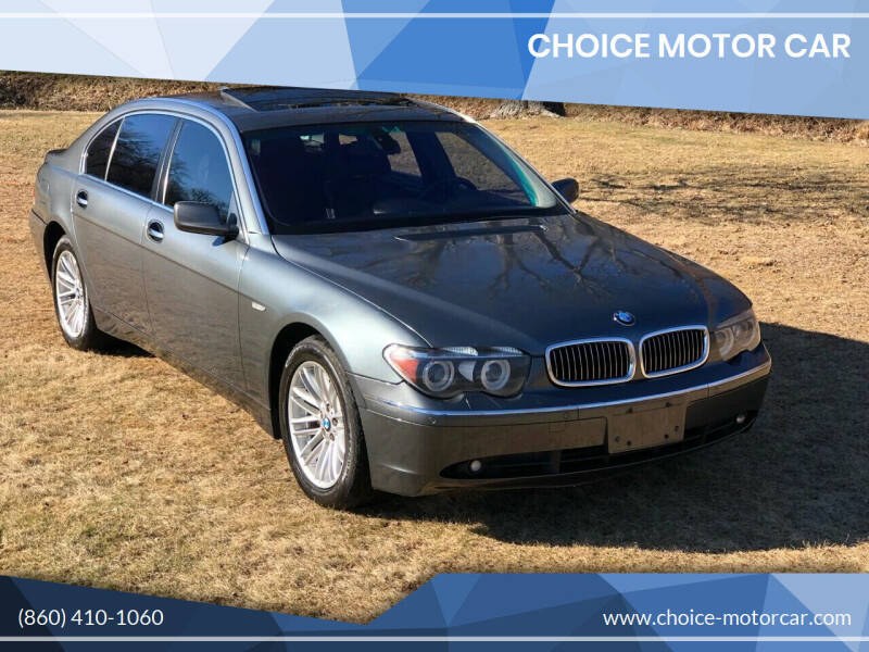 2005 BMW 7 Series 745Li 4dr Sdn, available for sale in Plainville, Connecticut | Choice Group LLC Choice Motor Car. Plainville, Connecticut