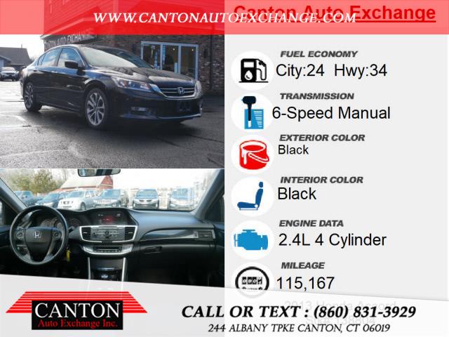 Used Honda Accord Sport 2013 | Canton Auto Exchange. Canton, Connecticut Used Honda Accord Sport 2013 | Canton Auto Exchange. Canton, Connecticut