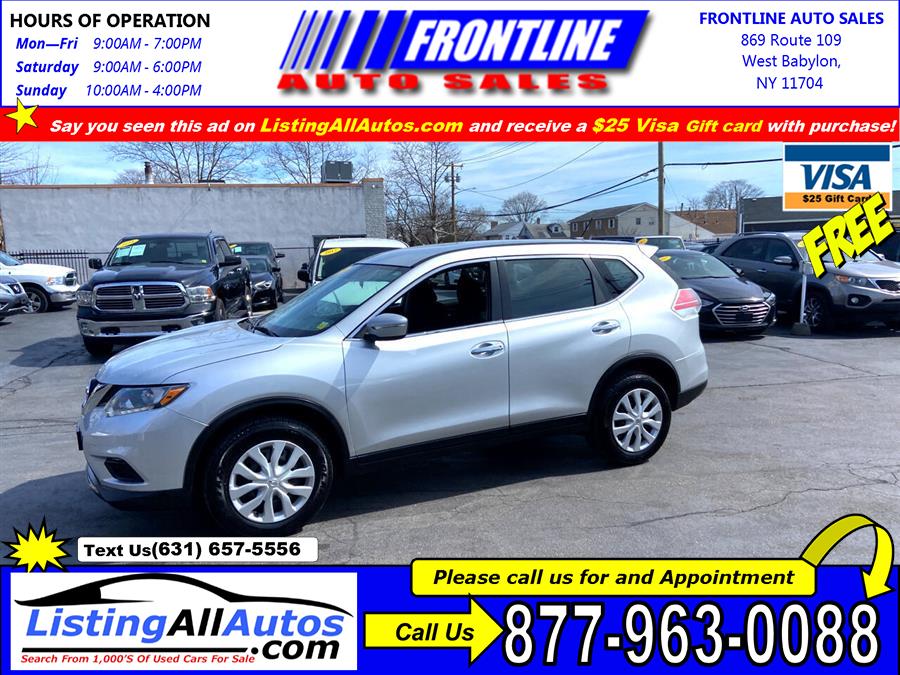 Used Nissan Rogue AWD 4dr S 2015 | www.ListingAllAutos.com. Patchogue, New York