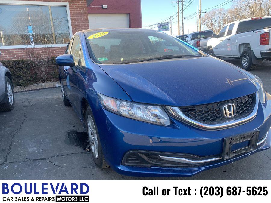 2014 Honda Civic LX Sedan 4D, available for sale in New Haven, Connecticut | Boulevard Motors LLC. New Haven, Connecticut 2014 Honda Civic LX Sedan 4D, available for sale in New Haven, Connecticut | Boulevard Motors LLC. New Haven, Connecticut