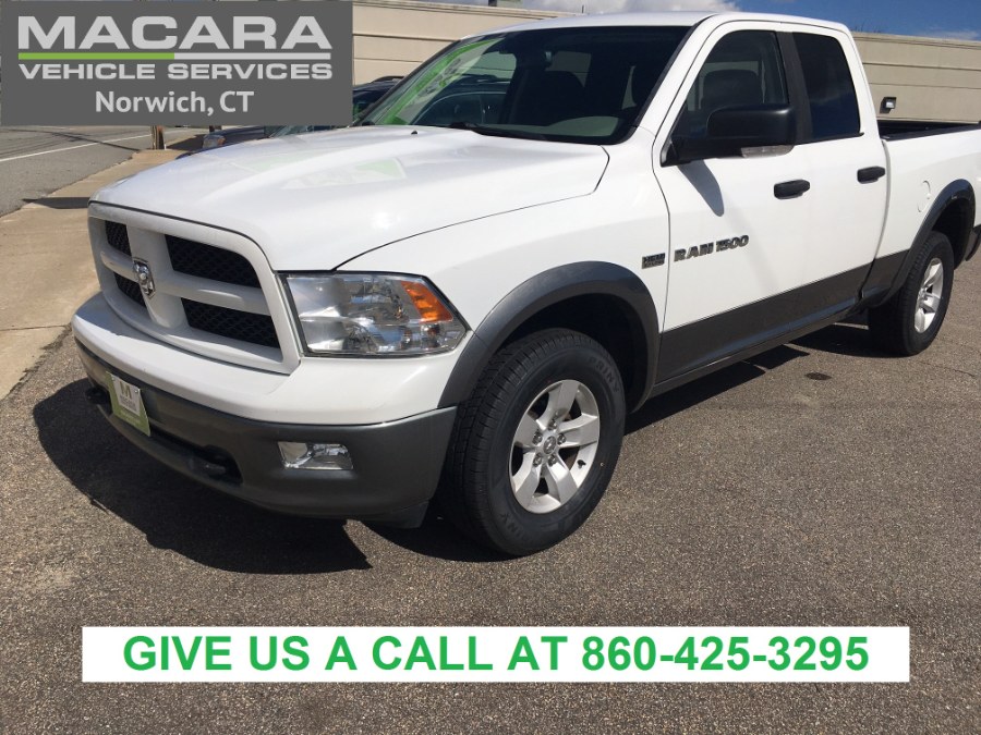 2012 Ram 1500 4WD Quad Cab 140.5" Outdoorsman, available for sale in Norwich, Connecticut | MACARA Vehicle Services, Inc. Norwich, Connecticut