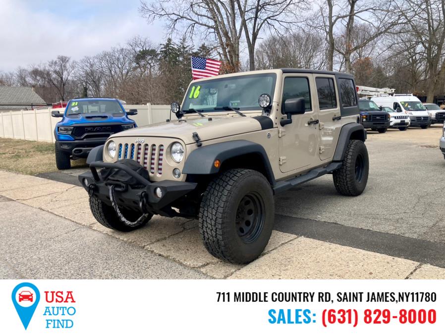 2016 Jeep Wrangler Unlimited 4WD 4dr Sport, available for sale in Saint James, New York | USA Auto Find. Saint James, New York 2016 Jeep Wrangler Unlimited 4WD 4dr Sport, available for sale in Saint James, New York | USA Auto Find. Saint James, New York