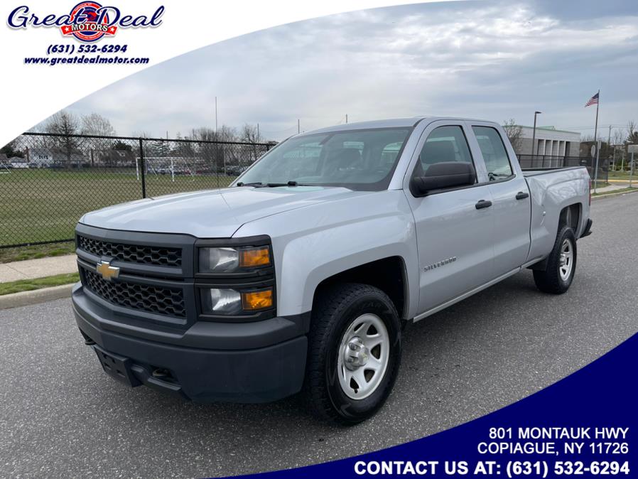 2014 Chevrolet Silverado 1500 4WD Double Cab 143.5" Work Truck w/1WT, available for sale in Copiague, New York | Great Deal Motors. Copiague, New York