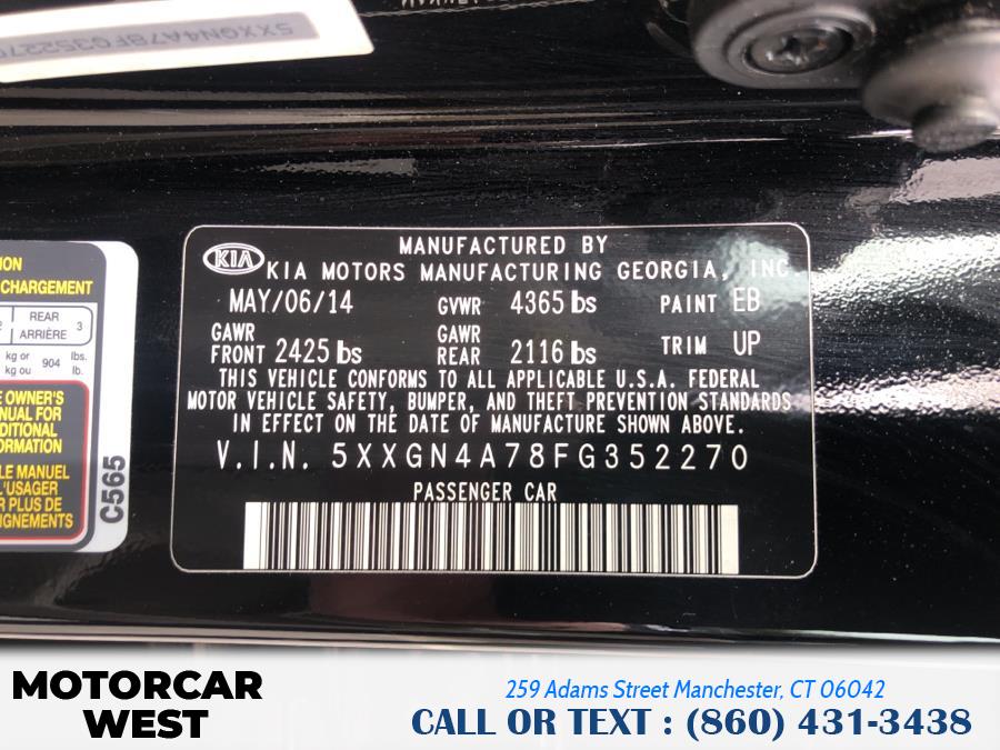 2015 Kia Optima 4dr Sdn EX, available for sale in Manchester, Connecticut | Motorcar West. Manchester, Connecticut 2015 Kia Optima 4dr Sdn EX, available for sale in Manchester, Connecticut | Motorcar West. Manchester, Connecticut