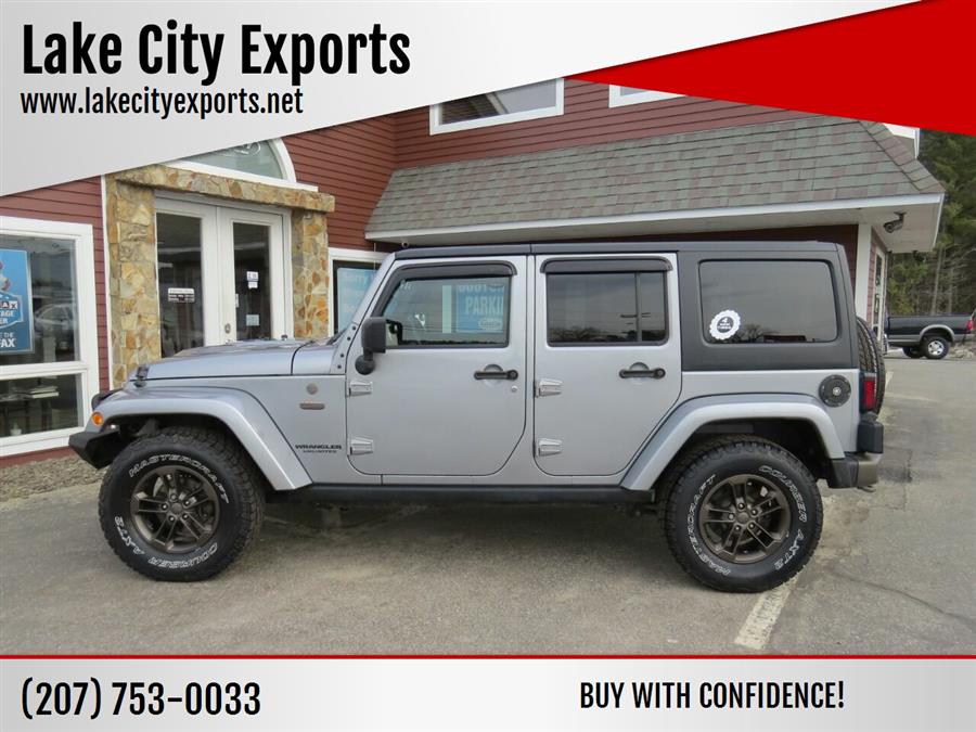 2016 Jeep Wrangler Unlimited Sahara 75th Anniversary 4x4 4dr SUV, available for sale in Auburn, Maine | Lake City Exports Inc. Auburn, Maine