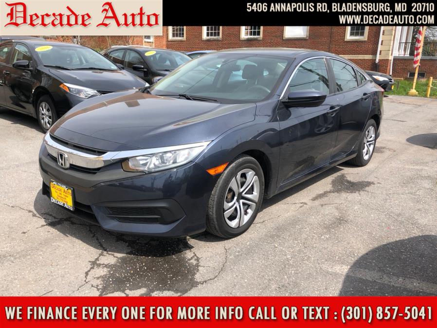 2016 Honda Civic Sedan 4dr CVT LX, available for sale in Bladensburg, Maryland | Decade Auto. Bladensburg, Maryland 2016 Honda Civic Sedan 4dr CVT LX, available for sale in Bladensburg, Maryland | Decade Auto. Bladensburg, Maryland