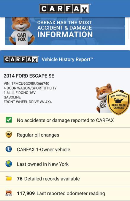 Used Ford Escape 4WD 4dr SE 2014 | Great Deal Motors. Copiague, New York