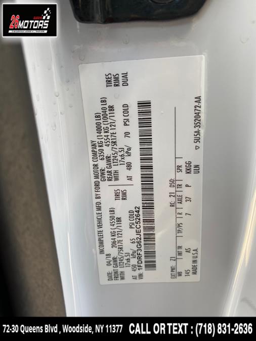 2018 Ford Super Duty F-350 DRW XL 2WD Reg Cab 145" WB 60" CA, available for sale in Woodside, New York | 26 Motors Queens. Woodside, New York 2018 Ford Super Duty F-350 DRW XL 2WD Reg Cab 145" WB 60" CA, available for sale in Woodside, New York | 26 Motors Queens. Woodside, New York