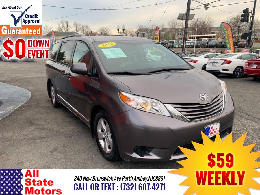 2016 Toyota Sienna 5dr 7-Pass Van LE AAS FWD (Natl), available for sale in Perth Amboy, New Jersey | All State Motor Inc. Perth Amboy, New Jersey 2016 Toyota Sienna 5dr 7-Pass Van LE AAS FWD (Natl), available for sale in Perth Amboy, New Jersey | All State Motor Inc. Perth Amboy, New Jersey