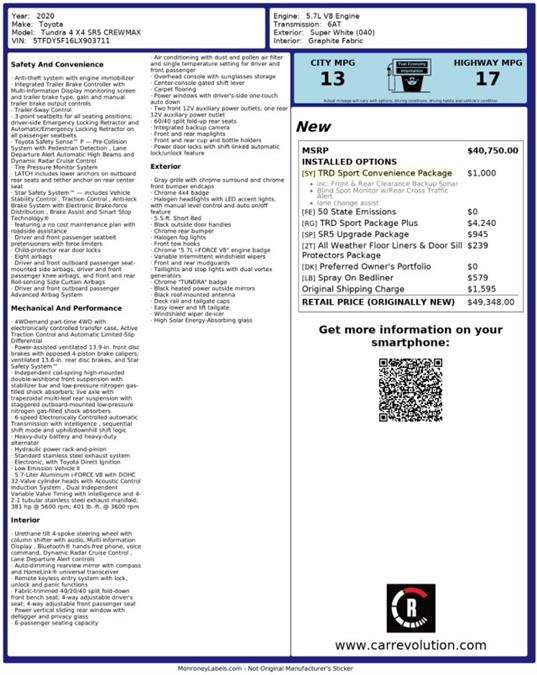 Used Toyota Tundra 4wd SR5 w/ Navi & rearCam 2020 | Car Revolution. Maple Shade, New Jersey Used Toyota Tundra 4wd SR5 w/ Navi & rearCam 2020 | Car Revolution. Maple Shade, New Jersey