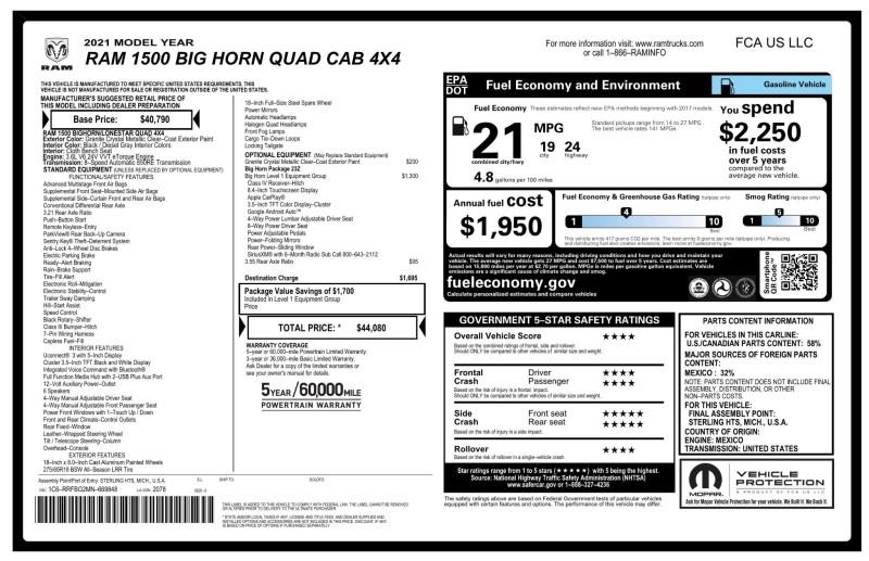 2021 Ram 1500 Big Horn, available for sale in Maple Shade, New Jersey | Car Revolution. Maple Shade, New Jersey 2021 Ram 1500 Big Horn, available for sale in Maple Shade, New Jersey | Car Revolution. Maple Shade, New Jersey