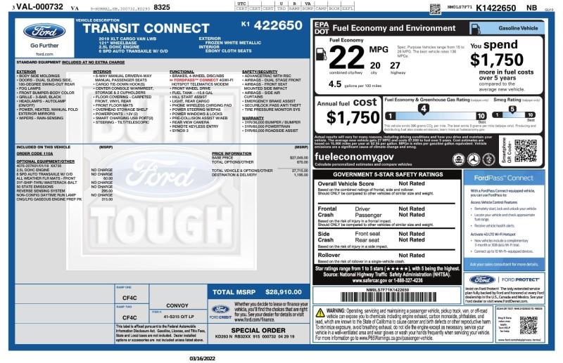 Used Ford Transit Connect Van XLT w/RearCam 2019 | Car Revolution. Maple Shade, New Jersey Used Ford Transit Connect Van XLT w/RearCam 2019 | Car Revolution. Maple Shade, New Jersey