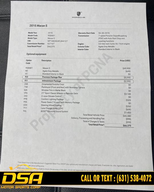 2015 Porsche Macan AWD 4dr S, available for sale in Commack, New York | DSA Motor Sports Corp. Commack, New York 2015 Porsche Macan AWD 4dr S, available for sale in Commack, New York | DSA Motor Sports Corp. Commack, New York