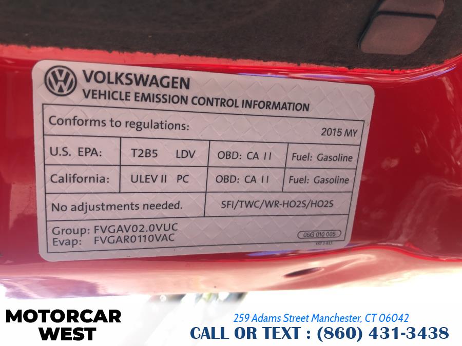 2015 Volkswagen Jetta Sedan 4dr Auto 2.0L S w/Technology, available for sale in Manchester, Connecticut | Motorcar West. Manchester, Connecticut 2015 Volkswagen Jetta Sedan 4dr Auto 2.0L S w/Technology, available for sale in Manchester, Connecticut | Motorcar West. Manchester, Connecticut