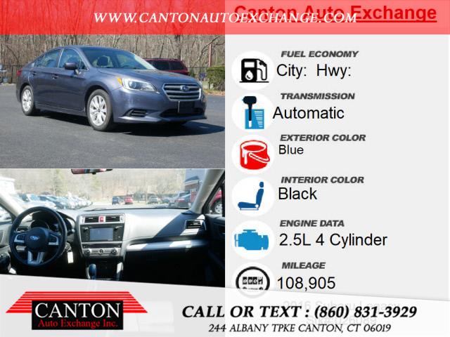 Used Subaru Legacy 2.5i Premium 2016 | Canton Auto Exchange. Canton, Connecticut Used Subaru Legacy 2.5i Premium 2016 | Canton Auto Exchange. Canton, Connecticut