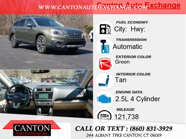 Used Subaru Outback 2.5i Limited 2015 | Canton Auto Exchange. Canton, Connecticut Used Subaru Outback 2.5i Limited 2015 | Canton Auto Exchange. Canton, Connecticut