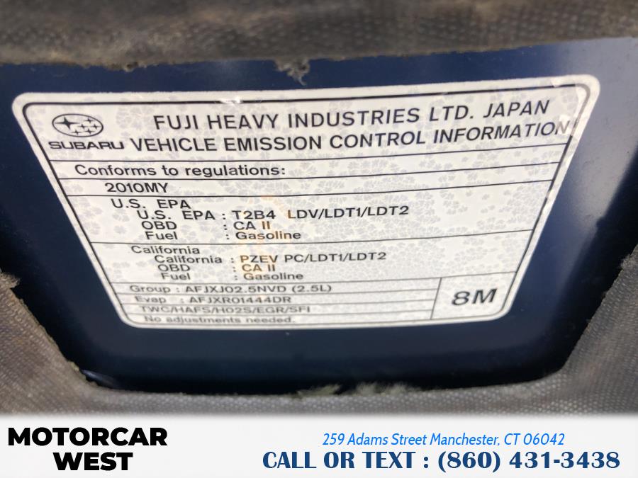 Used Subaru Outback 4dr Wgn H4 Auto 2.5i Ltd Pwr Moon 2010 | Motorcar West. Manchester, Connecticut Used Subaru Outback 4dr Wgn H4 Auto 2.5i Ltd Pwr Moon 2010 | Motorcar West. Manchester, Connecticut