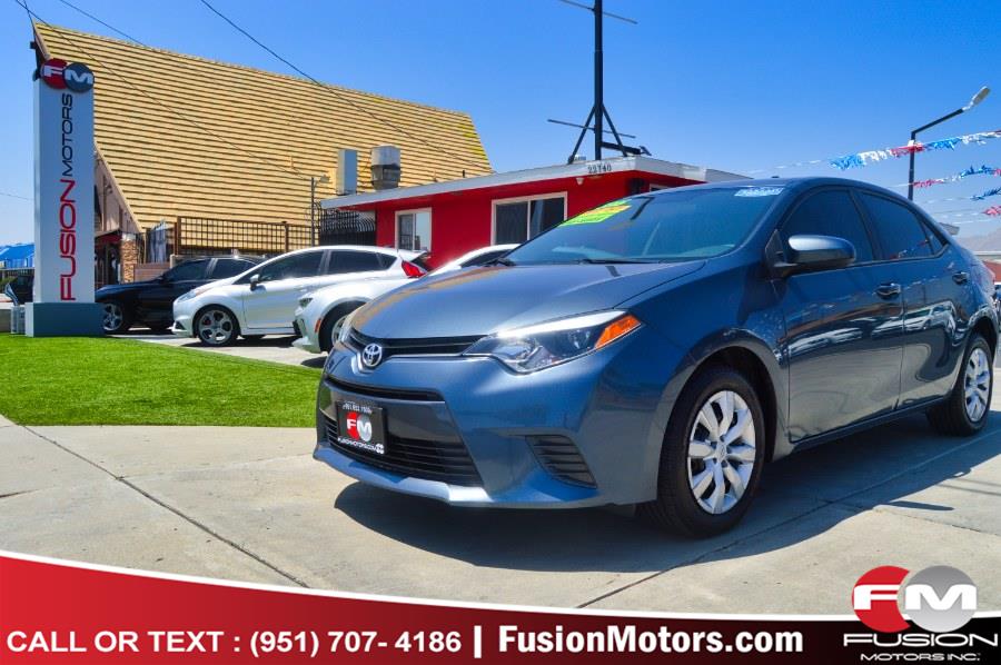 2015 Toyota Corolla 4dr Sdn LE (Natl), available for sale in Moreno Valley, California | Fusion Motors Inc. Moreno Valley, California