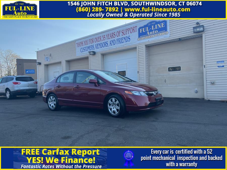 2008 Honda Civic Sdn 4dr Auto LX, available for sale in South Windsor , Connecticut | Ful-line Auto LLC. South Windsor , Connecticut 2008 Honda Civic Sdn 4dr Auto LX, available for sale in South Windsor , Connecticut | Ful-line Auto LLC. South Windsor , Connecticut