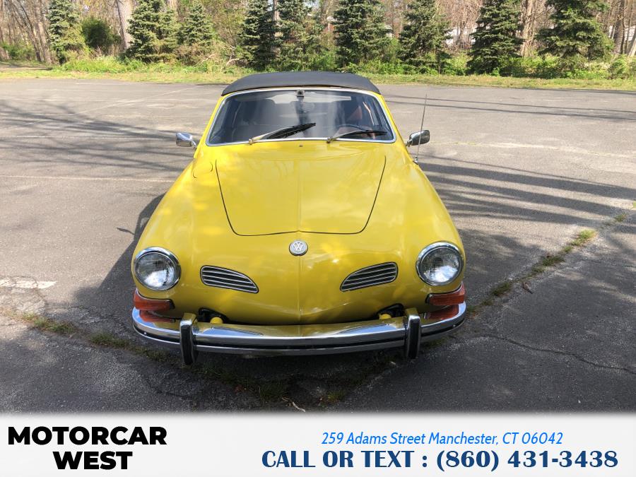 1973 Volkswagen KARMANN GHIA 2dr Conv, available for sale in Manchester, Connecticut | Motorcar West. Manchester, Connecticut 1973 Volkswagen KARMANN GHIA 2dr Conv, available for sale in Manchester, Connecticut | Motorcar West. Manchester, Connecticut