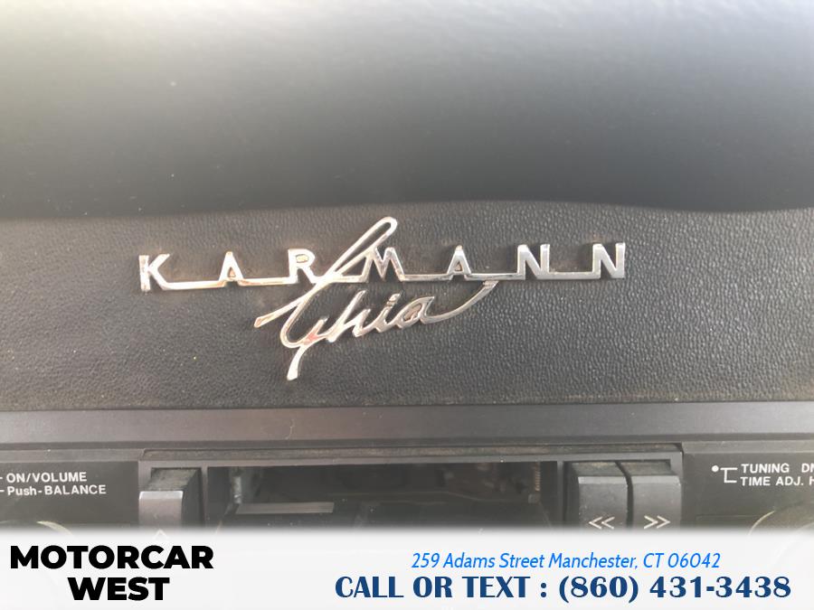 1973 Volkswagen KARMANN GHIA 2dr Conv, available for sale in Manchester, Connecticut | Motorcar West. Manchester, Connecticut 1973 Volkswagen KARMANN GHIA 2dr Conv, available for sale in Manchester, Connecticut | Motorcar West. Manchester, Connecticut