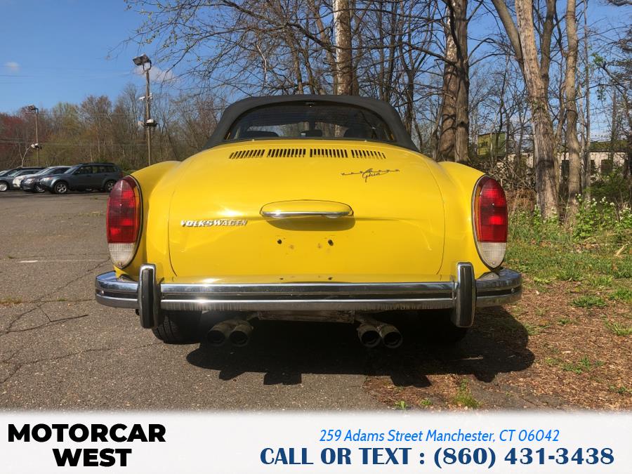 1973 Volkswagen KARMANN GHIA 2dr Conv, available for sale in Manchester, Connecticut | Motorcar West. Manchester, Connecticut 1973 Volkswagen KARMANN GHIA 2dr Conv, available for sale in Manchester, Connecticut | Motorcar West. Manchester, Connecticut