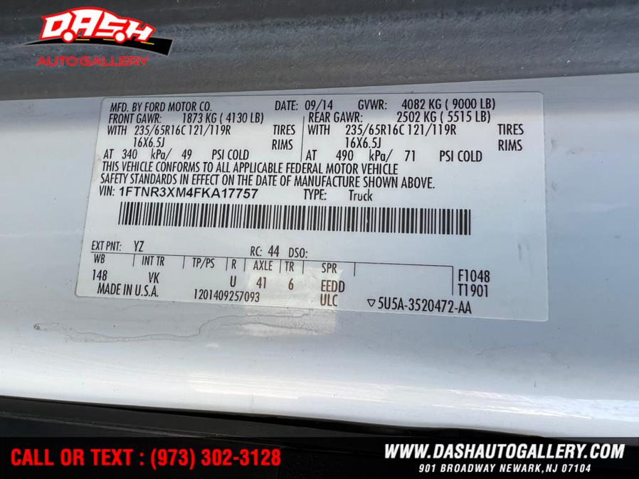 Used Ford Transit Cargo Van T-250 148" EL Hi Rf 9000 GVWR Sliding RH Dr 2015 | Dash Auto Gallery Inc.. Newark, New Jersey Used Ford Transit Cargo Van T-250 148" EL Hi Rf 9000 GVWR Sliding RH Dr 2015 | Dash Auto Gallery Inc.. Newark, New Jersey