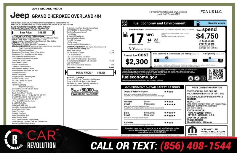 Used Jeep Grand Cherokee Overland 2018 | Car Revolution. Maple Shade, New Jersey Used Jeep Grand Cherokee Overland 2018 | Car Revolution. Maple Shade, New Jersey