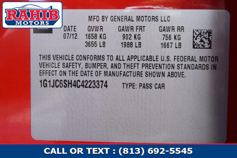 2012 Chevrolet Sonic 5dr HB 2LT, available for sale in Winter Park, Florida | Rahib Motors. Winter Park, Florida 2012 Chevrolet Sonic 5dr HB 2LT, available for sale in Winter Park, Florida | Rahib Motors. Winter Park, Florida