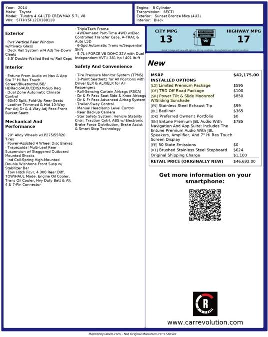 Used Toyota Tundra 4wd Truck Limited w/ Navi & rearCam 2014 | Car Revolution. Maple Shade, New Jersey Used Toyota Tundra 4wd Truck Limited w/ Navi & rearCam 2014 | Car Revolution. Maple Shade, New Jersey