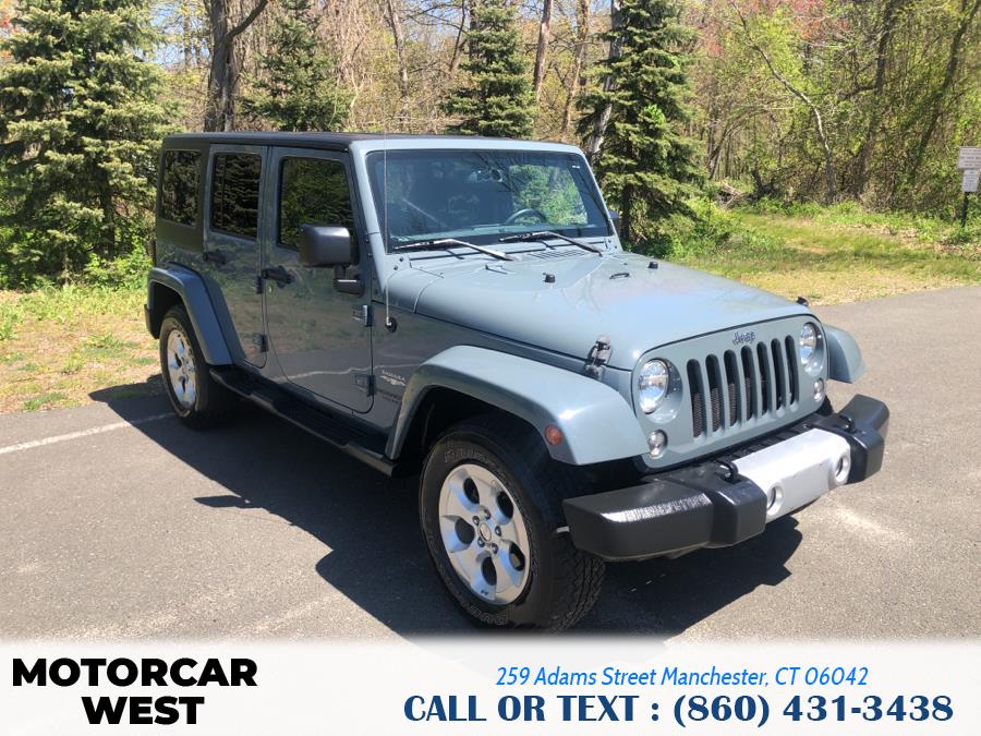 2015 Jeep Wrangler Unlimited 4WD 4dr Sahara, available for sale in Manchester, Connecticut | Motorcar West. Manchester, Connecticut 2015 Jeep Wrangler Unlimited 4WD 4dr Sahara, available for sale in Manchester, Connecticut | Motorcar West. Manchester, Connecticut
